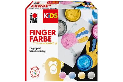 MARABU KiDS Fingerfarbe Sternenglanz 100ml 4er Set