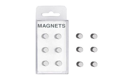 ZELLER Present Magnet Edelstahl extra-stark auch für Glasmagnettafeln ,8cm silber