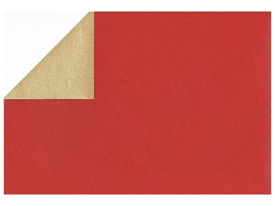 Woerner Weihnachtspapier Vollton ROT-GOLD 250mx50 cm