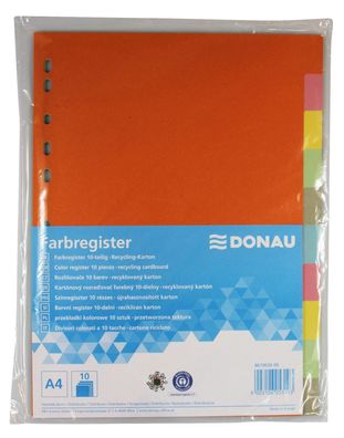 DONAU 8670030-99 Farbregister 10-teilig A4