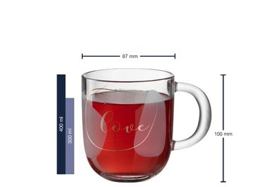 Leonardo Tasse 400ml Love 2er Set