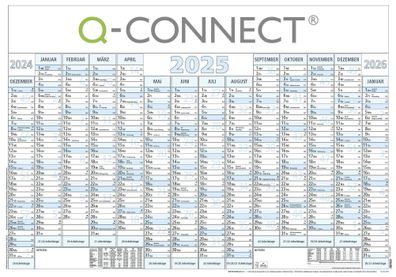 Q-CONNECT 0 Wandplaner XL - 14 Monate / 1 Seite, 100 x 70 cm