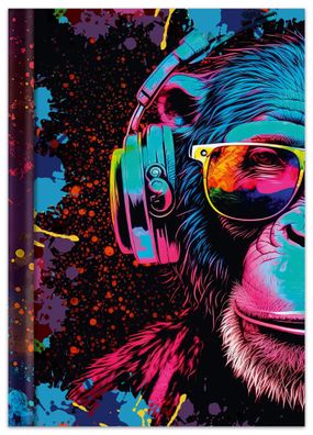 RNK 46822 Notizbuch Neon - A4, Hardcover, 96 Blatt, blanko