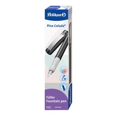 Pelikan 822350 Füllhalter Pina Colada - M, anthrazit