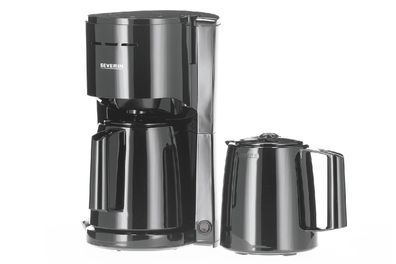 Severin Filterkaffeemaschine KA9307 1000W 8 Tassen mit 2 Thermokannen schwarz