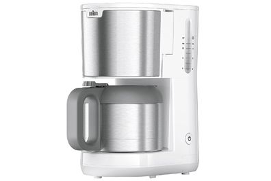 BRAUN Kaffeeautomat KF 1505 WH PurShine 9 Tassen Thermo weiß