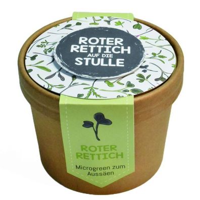Wunderle 41737 Aussaat-Pott Microgreens Roter Rettich