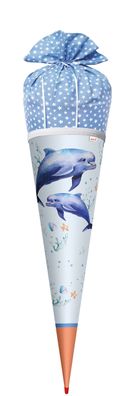 ROTH 677494 Schultüte Delfin Duo - rund, 70 cm