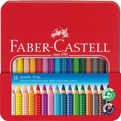 Faber-Castell Buntstift Jumbo Grip 16er Metalletui 110916