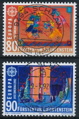 Liechtenstein 1992 Nr 1033-1034 zentrisch gestempelt X117B46