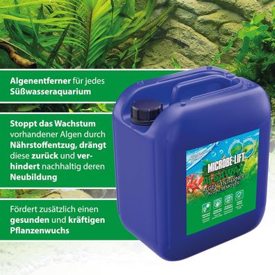 Microbe-Lift Algenentferner Algaway Süßwasseraquarien 5l