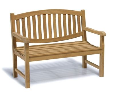 Gartenbank Bergamo Teak Massivholz 120 cm