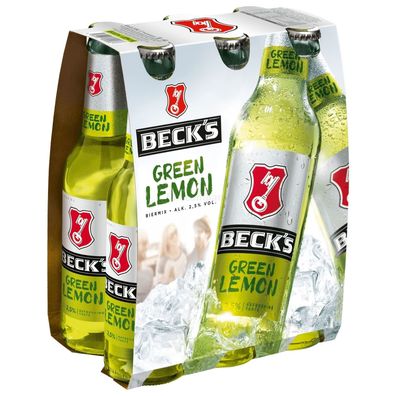 Becks Green Lemon 6er Sixpack Set - 6 x 330ml (2,5% Vol) - inkl. Pfand -[Enthäl