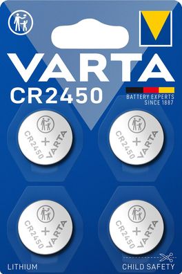 Varta Knopfzelle Lithium Knopfzelle CR2450 4er Blister