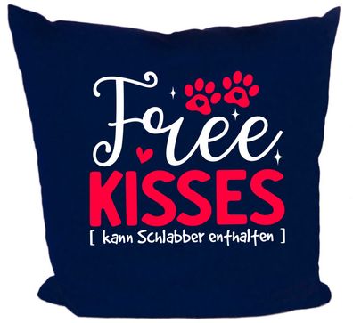 Hunde Kissen 40x40 mit Motiv Free kisses