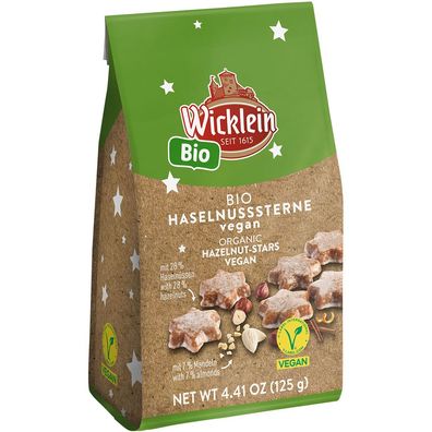 Haselnuss-Sterne Bio, vegan