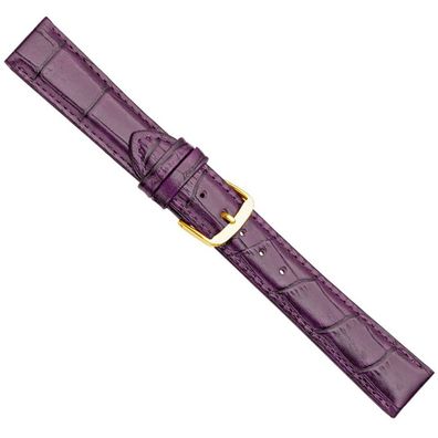 Uhrenarmband Leder gepolstert aubergine Herzog 20344G