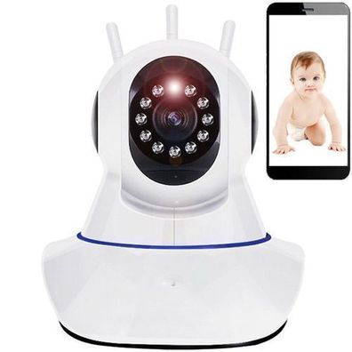 Innen Überwachungskamera WLAN IP HD 720P Kamera für Baby Heimkamera Weiß Retoo