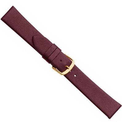 Uhrenarmband Leder glatt und ohne Naht Bordeaux Herzog 20516G