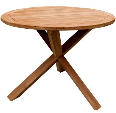 Esstisch Ravenna Teak Massivholz rund - Durchmesser: 120 cm + 150, Euro