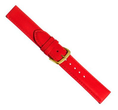 Beach Ersatzband Uhrenarmband Kalbsleder Rot 20414G