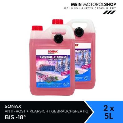 Sonax AntiFrost + KlarSicht gebrauchsfertig bis -18°C Zirbe 2x5 Liter