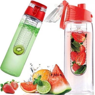 Wasserflasche mit Früchtebehälter Trinkflasche BPA-frei Retoo