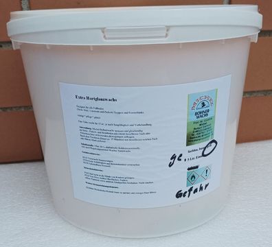 Gelber Bohnerwachs, Hartglanzwachs, glänzend 5 Ltr. Eimer