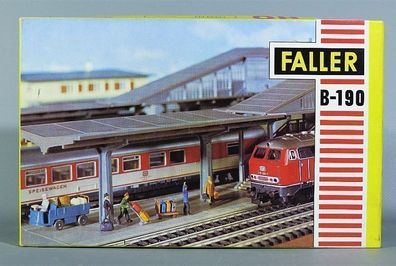 Faller H0 B-190 Überdachter Bahnsteig mit Dach 60er/70er Jahre NEU OVP