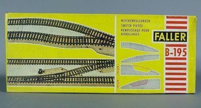 Faller H0 B-195 Weichenfüllung Weichenfüllungen Bahnsteig M-Gleis 50er/60er NEU O