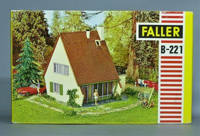 Faller H0 B-221 Moderne Villa Garage und Terrasse Wohnhaus 50/60er NEU längliche OVP