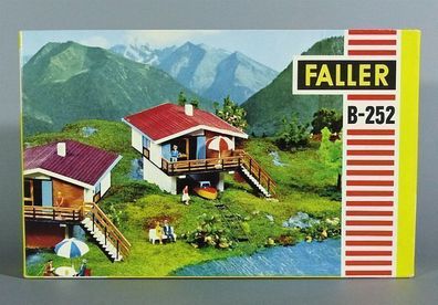 Faller H0 B-252 Ferienhaus am See mit Bootsgarage Bungalow 50er/60er Jahre NEU OVP