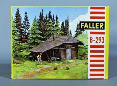 Faller H0 B-293 Berghütte Waldhütte Blockhütte Holzhütte 50er/60er NEU OVP