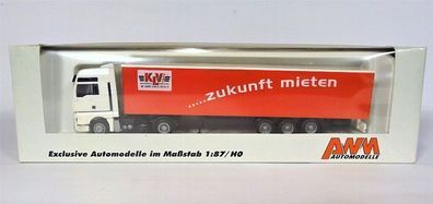 AWM H0 Werbemodell MAN TGA Lkw Koffersattelzug rot KLV ... zukunft mieten NEU OVP