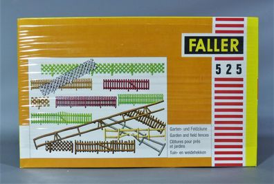 Faller H0 525 Züune Gartenzäune und Feldzäune Zaun Sortiment Set 60/70er NEU OVP