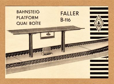 Faller H0 Anleitung Bauanleitung Instruction B-116 (B-191) Bahnsteig Neukirch