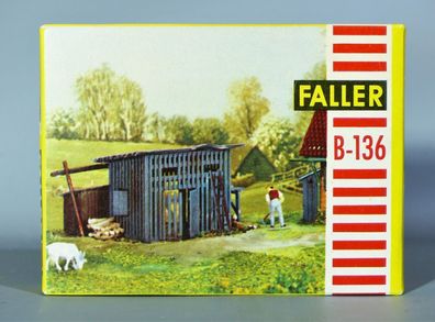 Faller H0 B-136 Lattenschopf Schopfen Feldscheune Lattenschuppen 50er/60er NEU OVP