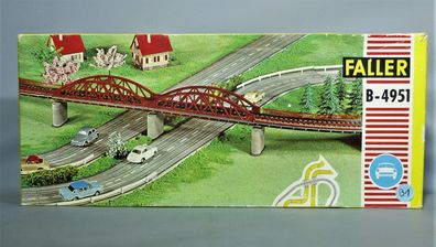 Faller AMS H0 B-4951 Brücke Überfahrt Eisenbahnbrücke Autobahnbrücke 60er NEU