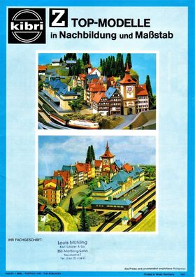 Kibri Katalog Prospekt Spur Z Modelle Programm 1980 Gebäude & Fertiggelände