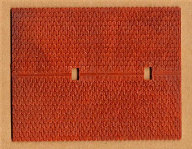 Faller H0 Einzelbauteil Bauteil Dach Dachplatte 010 Ziegel rot-braun D 114x45 mm NEU