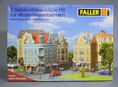 Faller H0 Gebäude-Set Schloßallee Altstadthaus-Set Häuserzeile Stadthäuser NEU