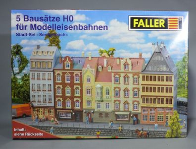 Faller H0 gebäude-Set Senftenbach Altstadthaus-Set Häuserzeile Stadthäuser NEU