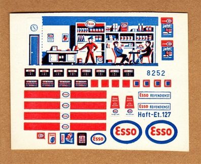 Kibri H0 1:87 Decals Aufkleber Et.127 B-8252 Esso Tankstelle NEU Unbenutzt