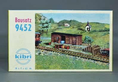 Kibri H0 9452 Waggon als Güterschuppen mit Prellbock Nachkriegs-Diorama NEU OVP