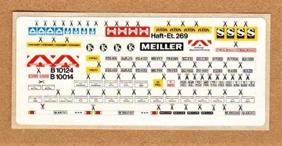 Kibri H0 1:87 Decals Aufkleber Et. Nr.269 B-10014 B-10124 Meiller Züblin Hochtief