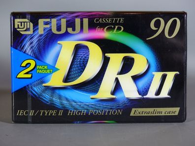 FUJI DRII 2 Stück Kassette Leerkassette 90min NEU Originalverpackt 2er-Pack