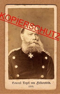 Kabinettfoto CDV Foto 1870-1918 General Vogel von Falkenstein 1. WK Militaria