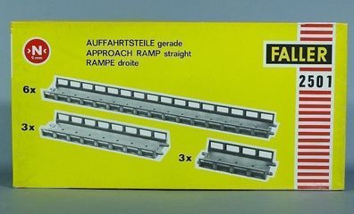 Faller Spur N 2501 Auffahrtsteile Rampen Auffahrrampen Rampenstücke NEU OVP