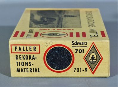 Faller Zubehör Packung 701-9 Dekostreu Streu Schwarz Schotter Kohle 50er/60er NEU O