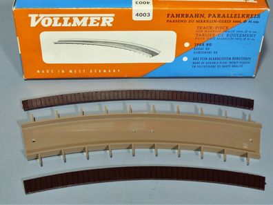 Vollmer H0 4003 Fahrbahn gebogen für Märklin 5200 - 1 Stück Brückenbau Auffahrt